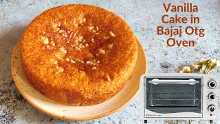 Vanilla Cake in Bajaj Otg Oven/ Vanilla Cake Recipe/ How to make Cake in Otg Oven/ Oven Cake Recipe