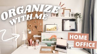 ORGANIZING MY OFFICE | *REALISTIC* decluttering (stationery, cords, and more)