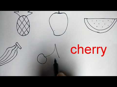 How to draw and color 10 fruits easyly#fruit drawing and coloring
