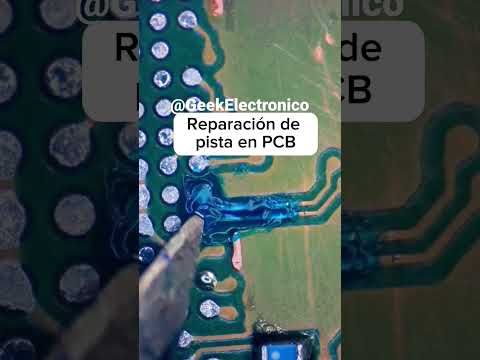 reparación de pista en placa electrónica