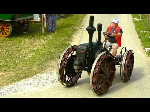 1923 LANZ HP Allrad BULLDOG Glühkopf - ERSTER Knicklenker | Start, Sound, Fahrt, Details
