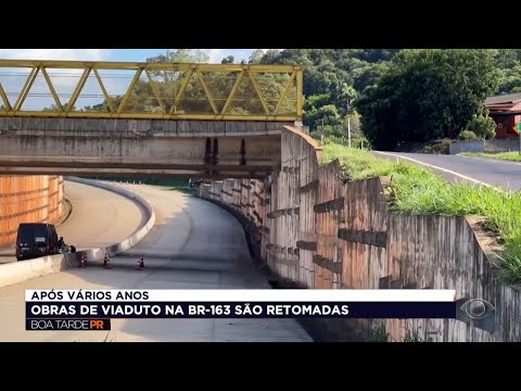 Obras do viaduto na BR-163 são retomadas em Santa Lúcia