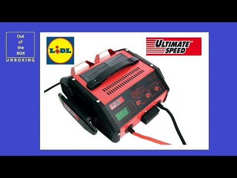 UltimateSpeed Battery Charger with Jump Start Function ULG 12 B3 UNBOXING (Lidl 12V or 6V & 8-180Ah)