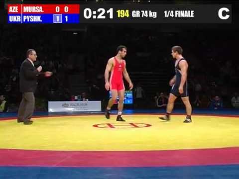 ЧЕ-2012: 1/8 финала (74 кг) Пышков (UKR) - Мурсалиев (AZE)