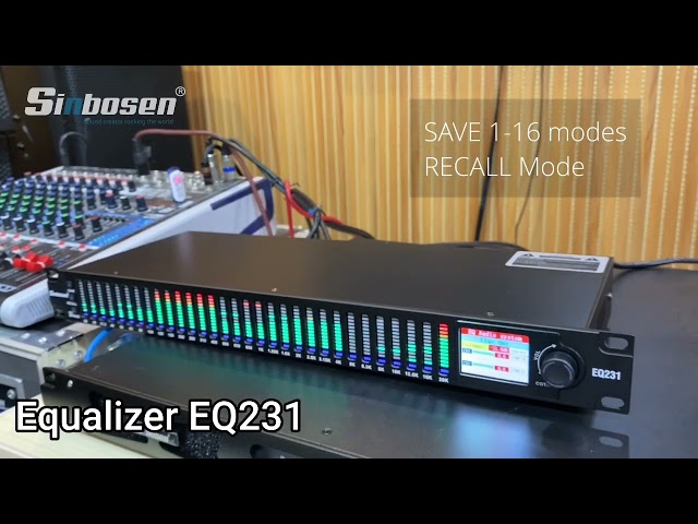 Vídeo relacionado con Ecualizador para Sistemas de Audio estéreo domésticos, Ecualizador gráfico Profesional de 31 Bandas, de Estudio Digital con Pantalla de analizador de Espectro y reducción de Ruido