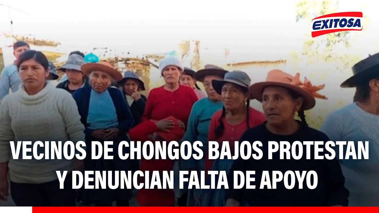 🔴🔵 Vecinos de Chongos Bajos protestan y denuncian falta de apoyo