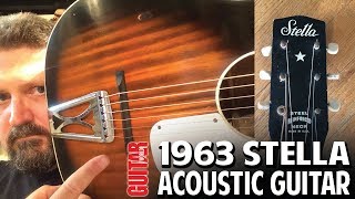 Video thumbnail for DEMO:  1963 Stella H929 Acoustic Guitar by Harmony - A slide blues machine! by Shane Speal