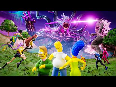 Simpsons VOICE ACTORS react to Zero Point LIVE EVENT in FORTNITE
