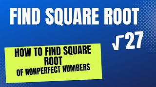 How to find Square root #howtofindsquareroot #tipsandtricks