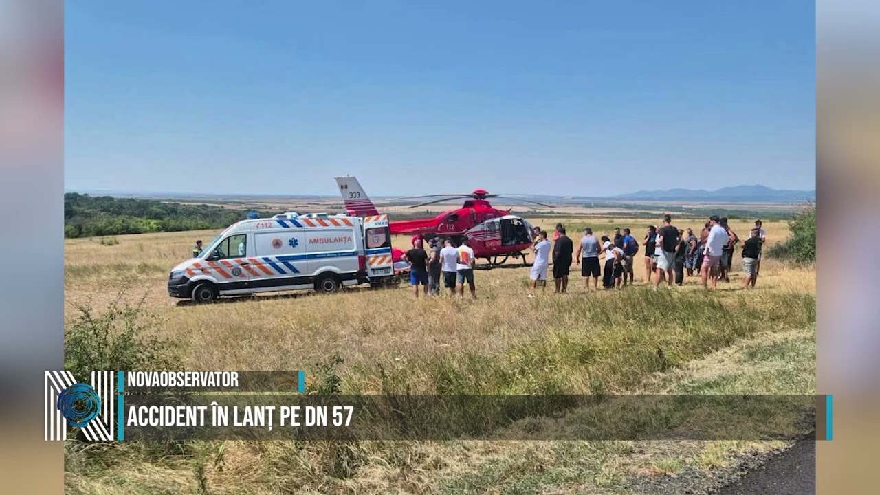Accident în lanț pe DN 57