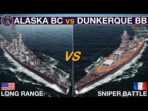 Alaska Battlecruiser(1944) vs Dunkerque Battleship(1940) | War On The Sea