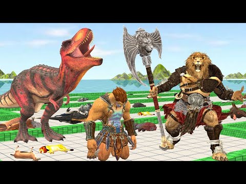 2 Gaint Monster vs Wild Animals and Lions Death Fight|Animals Doodles TV|Animals  battle|Dinosaurs