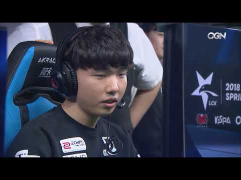 KDM vs BBQ, Game 1   LCK Spring 2018   Kongdoo Monster vs bbq OLIVERS G1