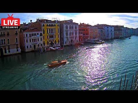🔴 Venice Italy Live Camera - Grand Canal in Live Streaming from Ca' Angeli