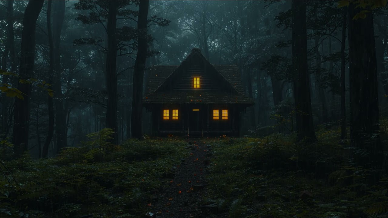 Gentle Rain on a Cozy Cabin Roof | Peaceful Sounds for Sleep and Relaxation