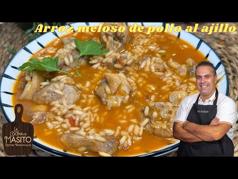 Receta deliciosa: Arroz Meloso con Pollo al Ajillo | Paso a Paso | Cocina Fácil y Sabrosa