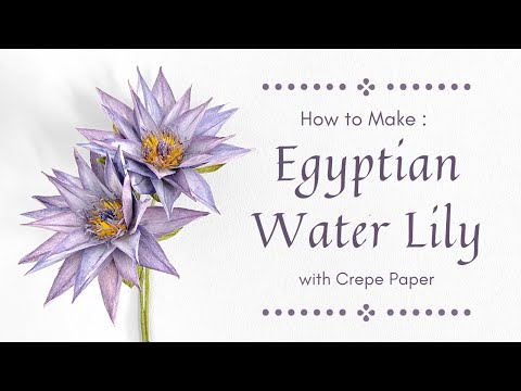 LEARN TO MAKE EGYPTIAN WATER LILY with Crepe Paper | Paper Lotus