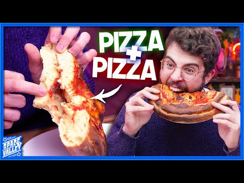 Is DOUBLE-SIZED food better? - Pizza within a Pizza!