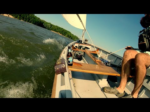 Exploring a Very Old Cemetery in My DIY Wood Sailboat