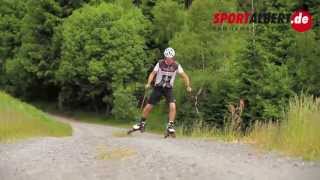 preview picture of video 'Cross Rollerski: Rollerskitour beside paved roads by www.sportalbert.de'