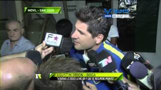 Agustin Orion dio la cara tras la grave lesión de Carlos Bueno