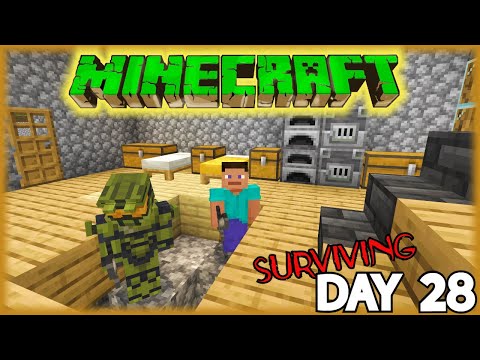 Someone Is Living Under Our Base: Surviving Minecraft Day 28