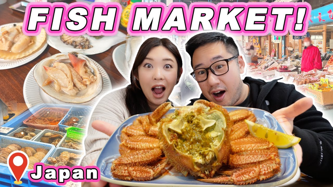 Join a duo on an exhilarating exploration of Nijo Fish Market.