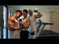 Road to IFBB pro 마지막대회 23일전 (팀운동/팔커지는루틴/태국음식먹방)