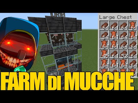 FARM DI MUCCHE (Pelle e Carne Cotta) | TUTORIAL BEDROCK ITA | MCPE, PS4, XBOX ONE, SWITCH