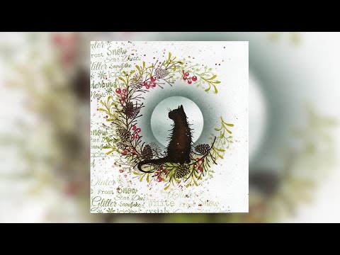 Mooch and the Christmas Wreath - A Lavinia Stamps Tutorial