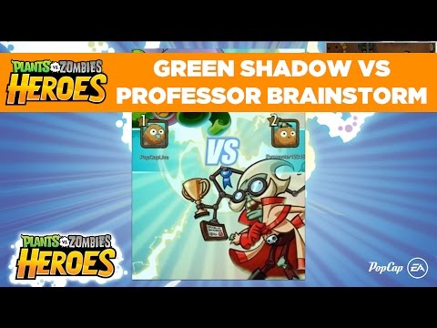 Green Shadow vs Professor Brainstorm| Plants vs. Zombies Heroes | Live From PopCap