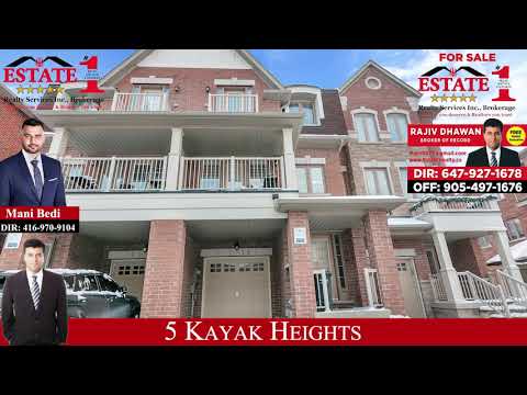 5 Kayak Heights, Brampton-VIRTUAL TOUR