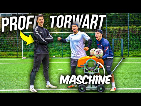 PROFI TORWART VS 3000€ BALLMASCHINE FUßBALL CHALLENGE