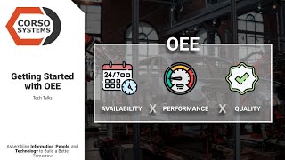 Corso Tech Talks - Getting Started with OEE (Optimal Equipment Effectiveness)