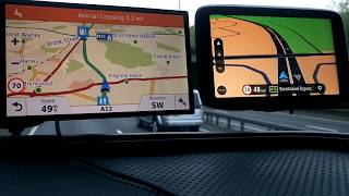 TomTom Go 6200 vs Garmin Drivesmart 61 Voice control test on road.