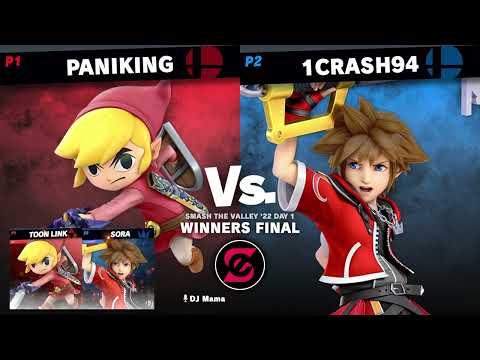 Paniking (Toon Link, Palutena) vs 1Crash94 (Sora) Winners Final | Smash The Valley '22 Day 1