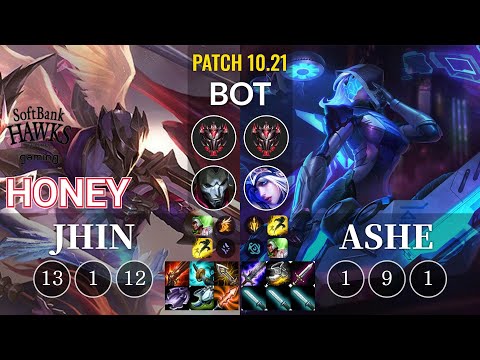 SHG Honey Jhin vs Ashe Bot - KR Patch 10.21