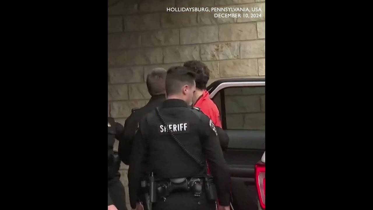 Hear what the defiant CEO shooting suspect shouting as he led into courthouse for hearing