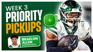 Top 10 Fantasy Football Waiver Wire Pickups for Week 3 | Priority Adds (2024)