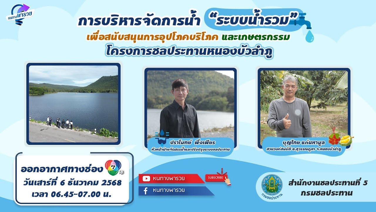 การบริหารจัดการน้ำ “ระบบน้ำรวม” เพื่อสนับสนุนการ