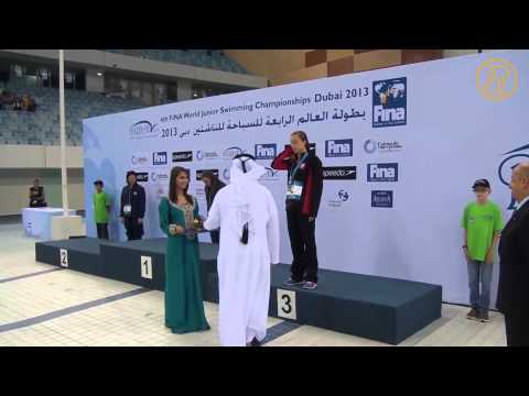 Ella Eastin wins 400.m medley - 4th FINA World  Junior Swimming Championship, Dubai 2013