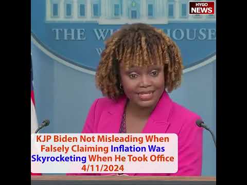 KJP: Inflation Skyrocketing When Biden Took Office, Honest On Inflation; 2024 not 20th Century