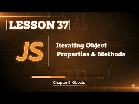 037 Javascript Objects How To Iterate Object Properties Methods Javascript Tutorial 37
