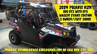 BEST VALUE ON A USED SIDE BY SIDE  THINK POLARIS RZR 800 HO WALKER EVANS EDITION!
