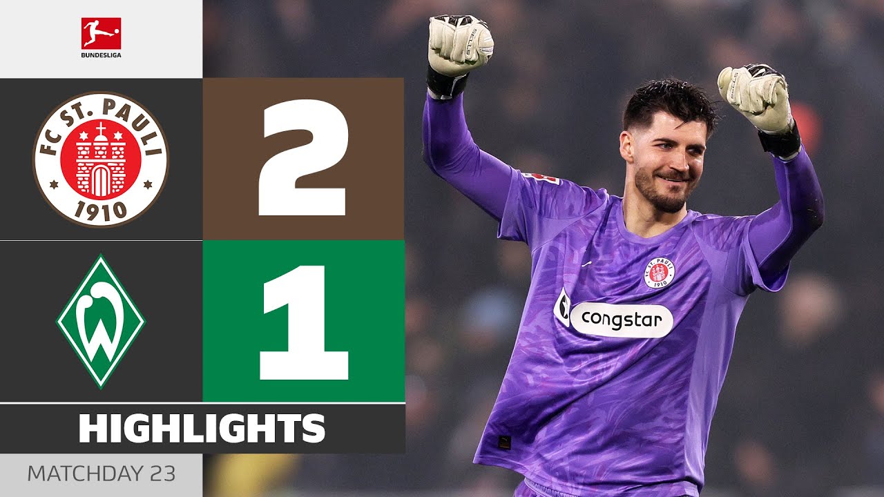 St. Pauli Wins BIG POINTS! | ST. PAULI - WERDER BREMEN | Highlights | Matchday 23 – Bundesliga