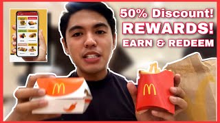 MCDONALDS APP | GET 50% DISCOUNT, CLAIM & REDEEM POINTS AND OTHER PROMOS 2021 | Rhed Manalili