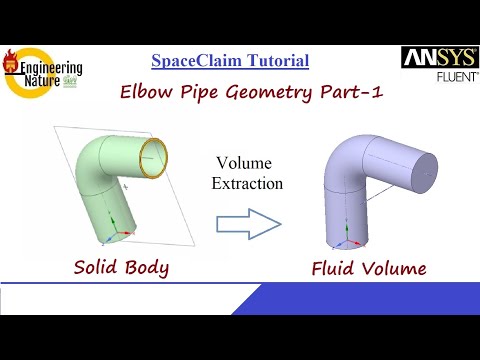 ANSYS-SpaceClaim || How to create Fluid volume || (Elbow pipe -1)