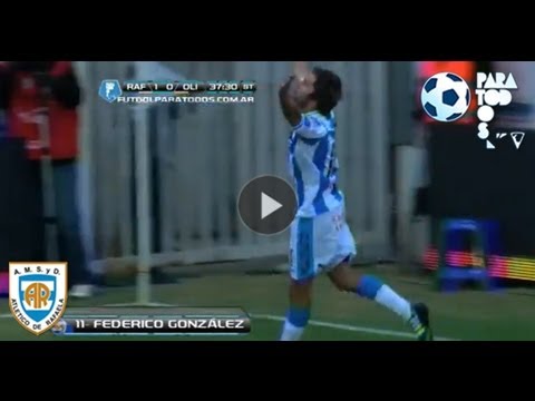 Gol de Federico González. Atl Rafaela 2 Olimpo 0. Fecha 9. Torneo Inicial 2013. Fútbol Para Todos.