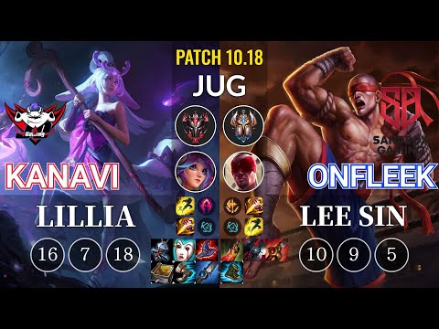 JDG Kanavi Lillia vs SB OnFleek Lee Sin Jungle - KR Patch 10.18