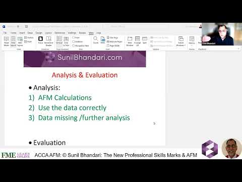 The New Professional Skills Marks in ACCA AFM